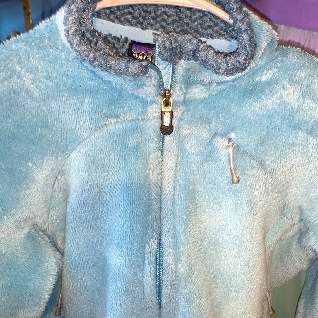 Patagonia Jacket Womens Xs Shoreline Blue Icey Full Zip Fleece